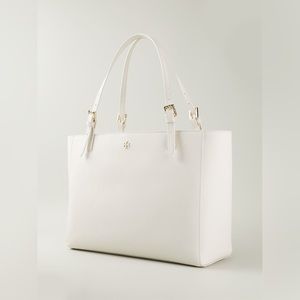 Tory Burch white leather tote